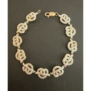 Sterling Silver Bracelet Love Knot 925 Vermeil